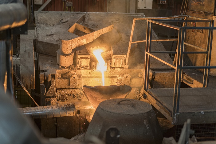 Metal melting at Cyclife Sweden
