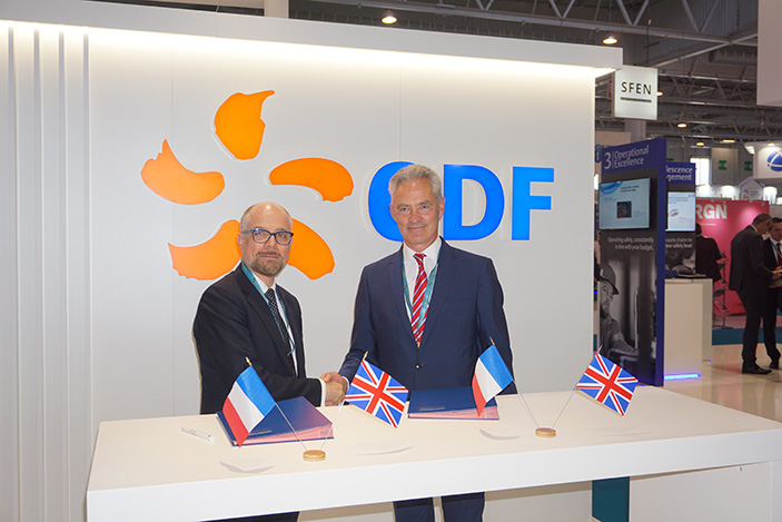 Signature de la coopération NDA et EDF. Rencontre entre Sylvain Granger (Directeur de la Direction des Projets Déconstruction et Déchets pour EDF) et David Peattie (PDG du NDA)